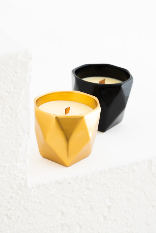 SET 3: MOI BLACK LUXURY CANDLE - FLORAL & MOI GOLD LUXURY CANDLE - SPICY WOODY