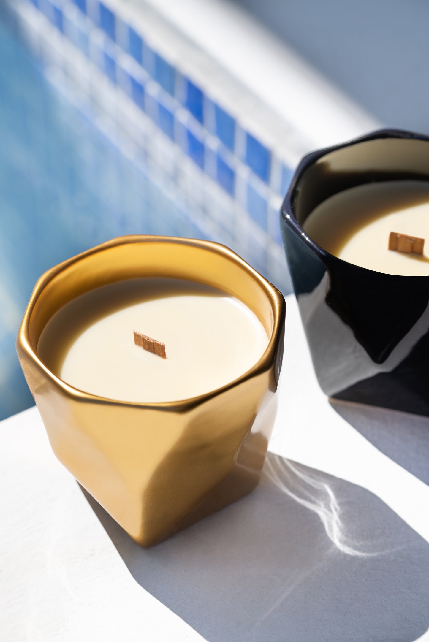 SET 2: MOI GOLD LUXURY CANDLE - FLORAL & MOI BLACK LUXURY CANDLE - SPICY WOODY