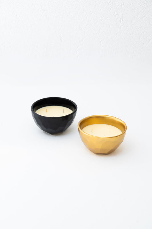 SET 5: TOI GOLD LUXURY CANDLE - FLORAL & TOI BLACK LUXURY CANDLE - SPICY WOODY